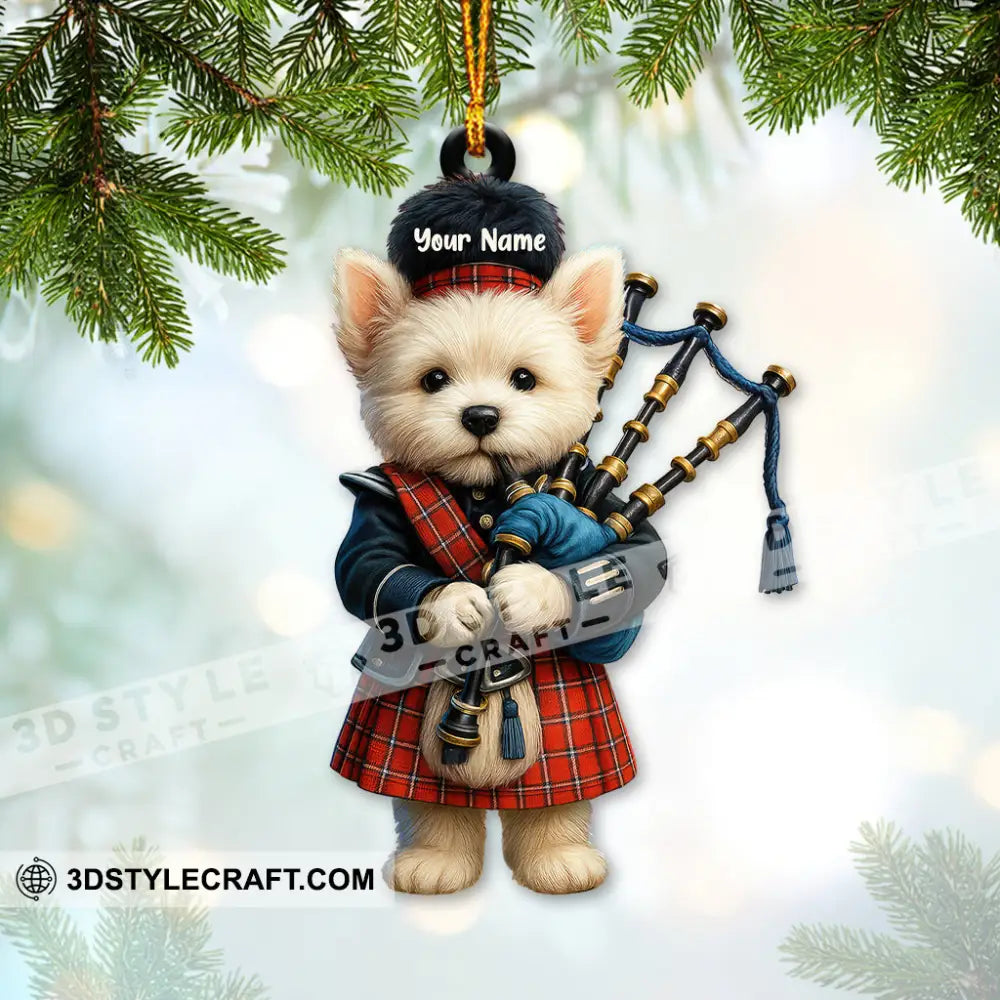 Christmas Funny West Highland Terrier Home Decor Christmas Ornament Personalized Ornament Ornament