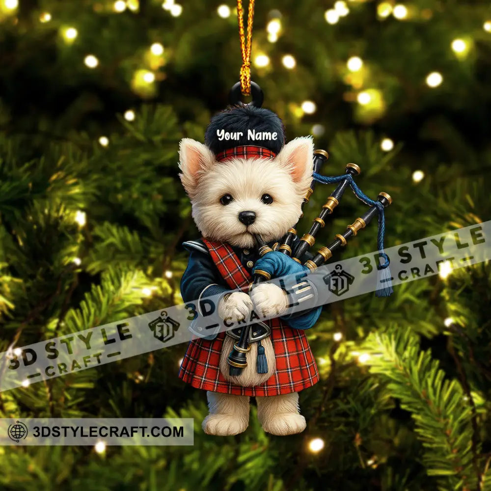 Christmas Funny West Highland Terrier Home Decor Christmas Ornament Personalized Ornament Ornament