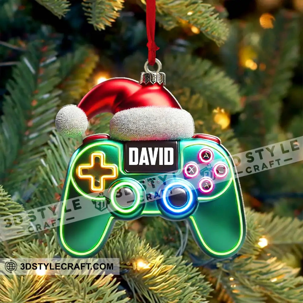 Christmas Gamer Ornament Personalized