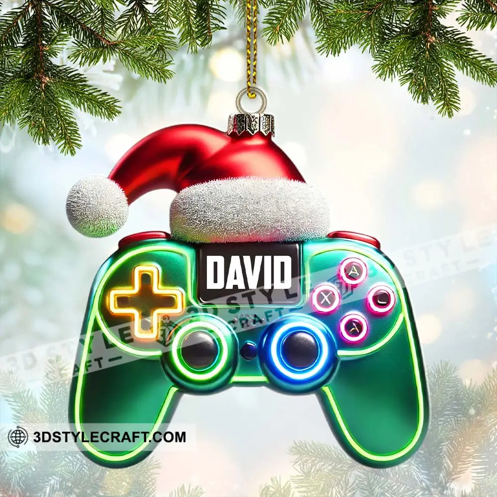 Christmas Gamer Ornament Personalized