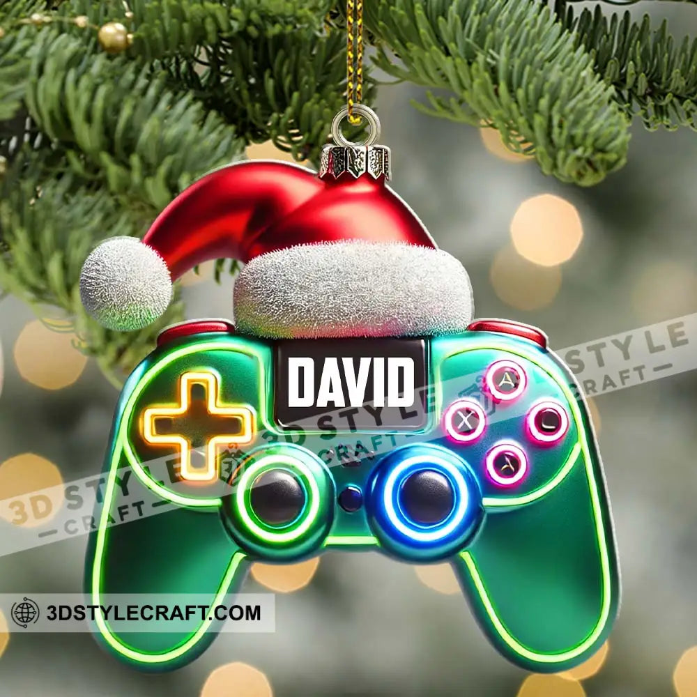 Christmas Gamer Ornament Personalized