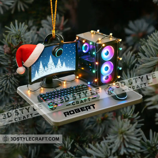 Christmas Gaming Lover, Home Decor, Christmas Ornament, Personalized Ornament style option 4