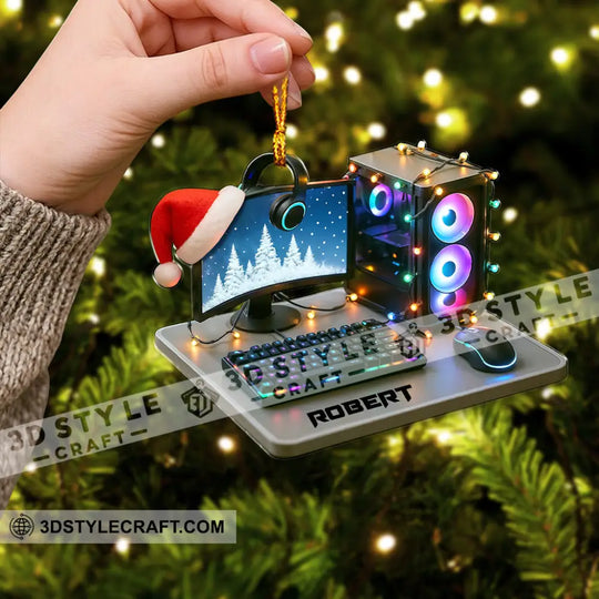 Christmas Gaming Lover, Home Decor, Christmas Ornament, Personalized Ornament style option 3