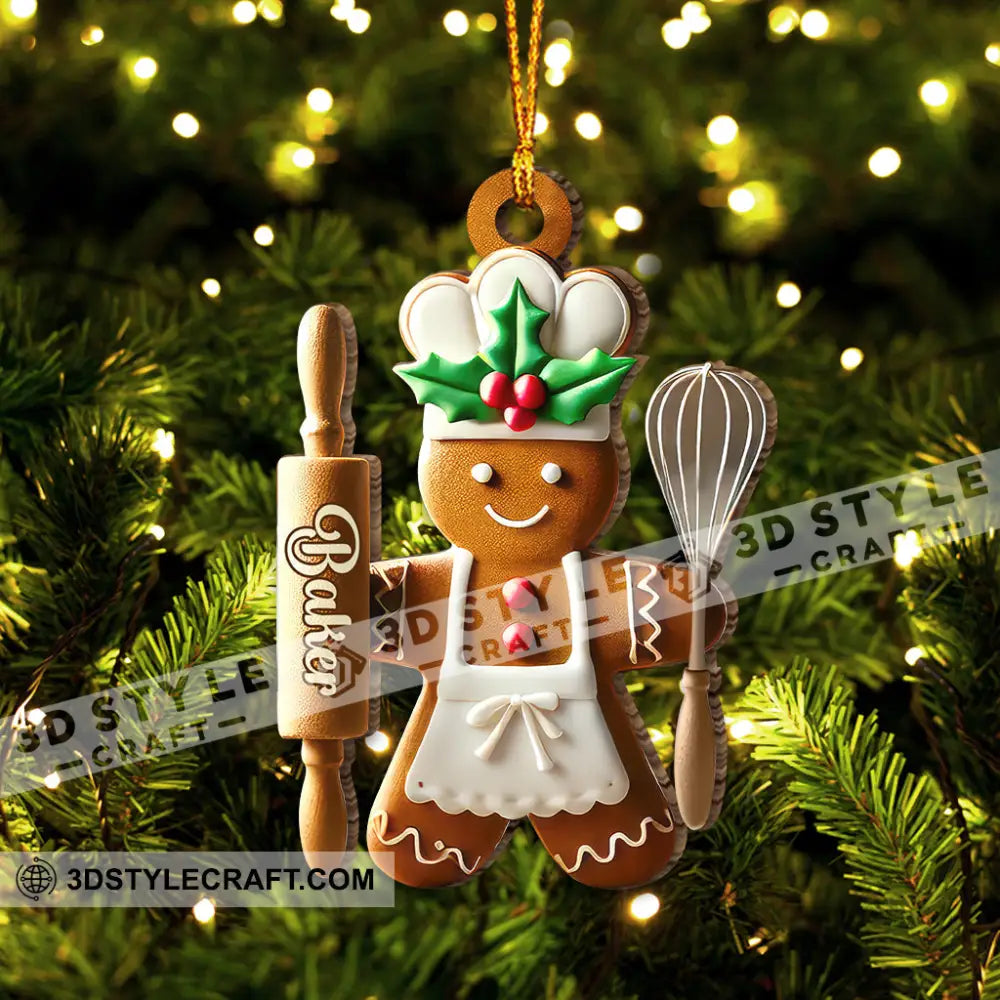 Christmas Gift Custom Ornament Name Ginger 3.54’’ / 1