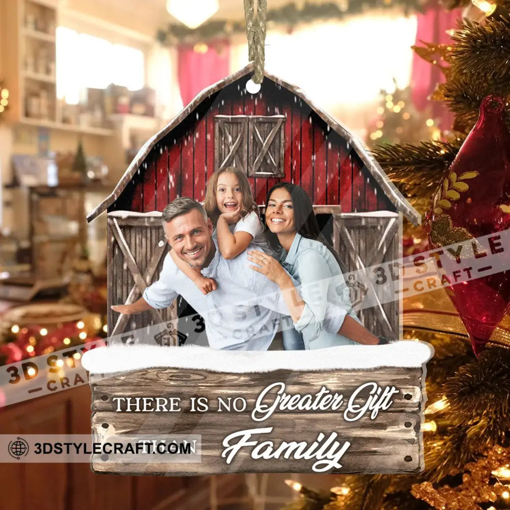 Christmas Gift Custom Photo And Quote - Personalized Acrylic Ornament For Family