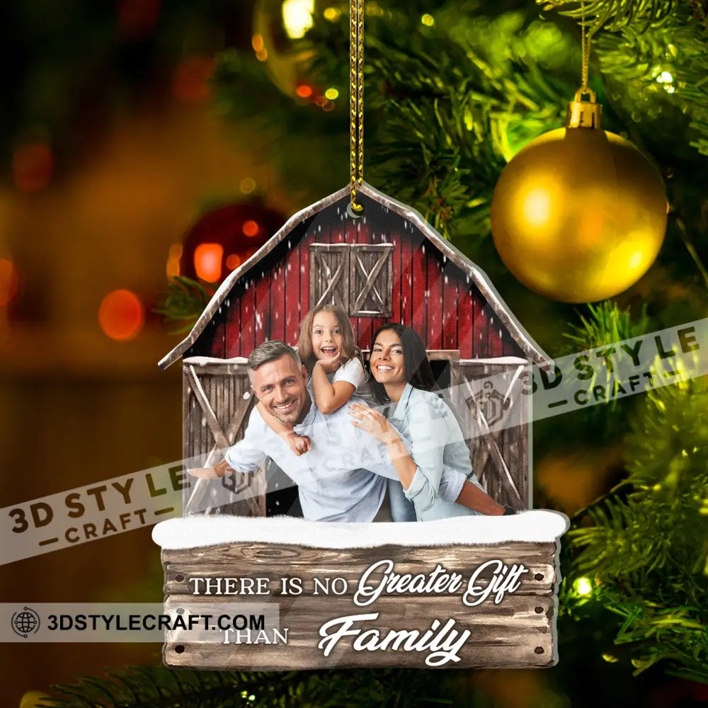 Christmas Gift Custom Photo And Quote - Personalized Acrylic Ornament For Family