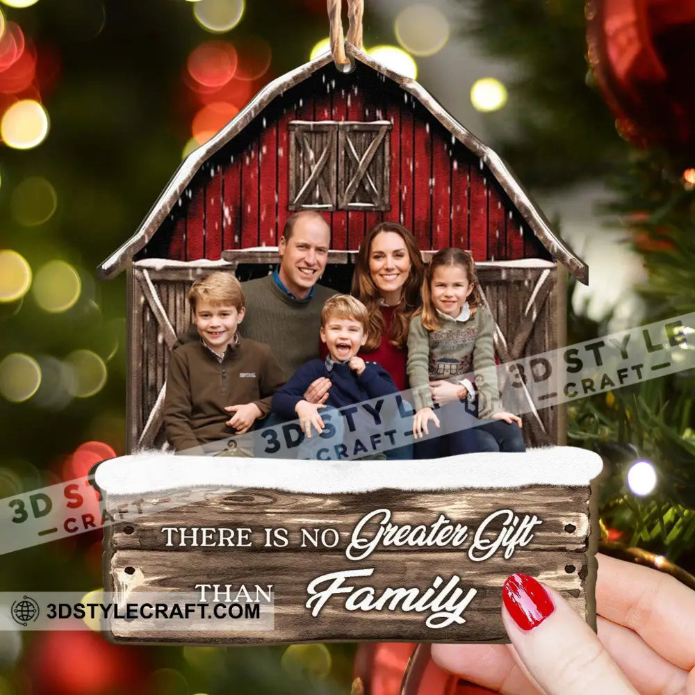 Christmas Gift Custom Photo And Quote - Personalized Shaped Wooden Ornament For Family