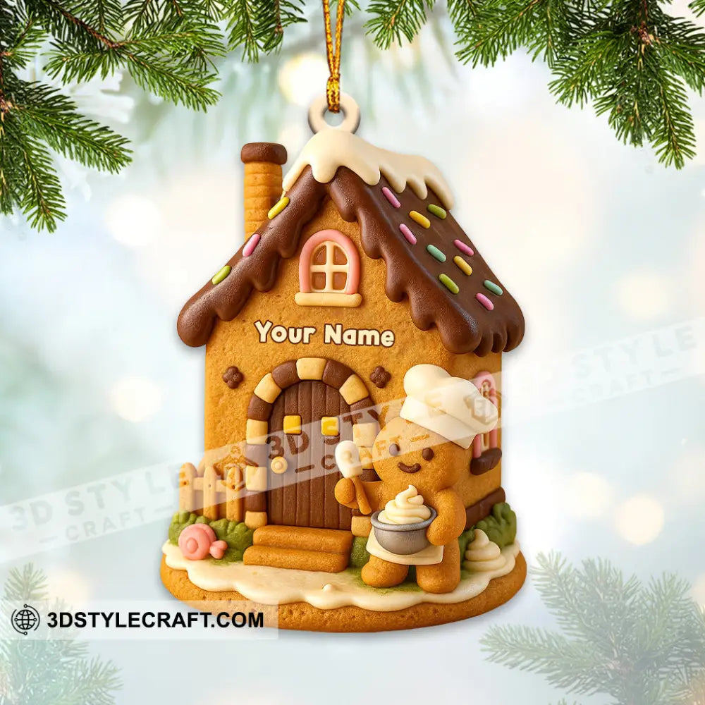 Christmas Gingerbread Home Decor Christmas Ornament Personalized Ornament Ornament