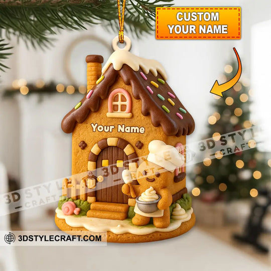 Christmas Gingerbread Home Decor, Christmas Ornament, Personalized Ornament style option 1