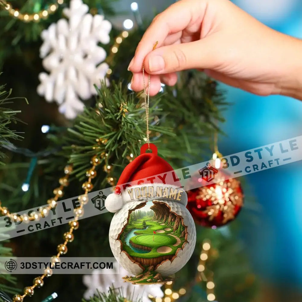 Christmas Golf Lover Home Decor Christmas Ornament Personalized Ornament Ornament
