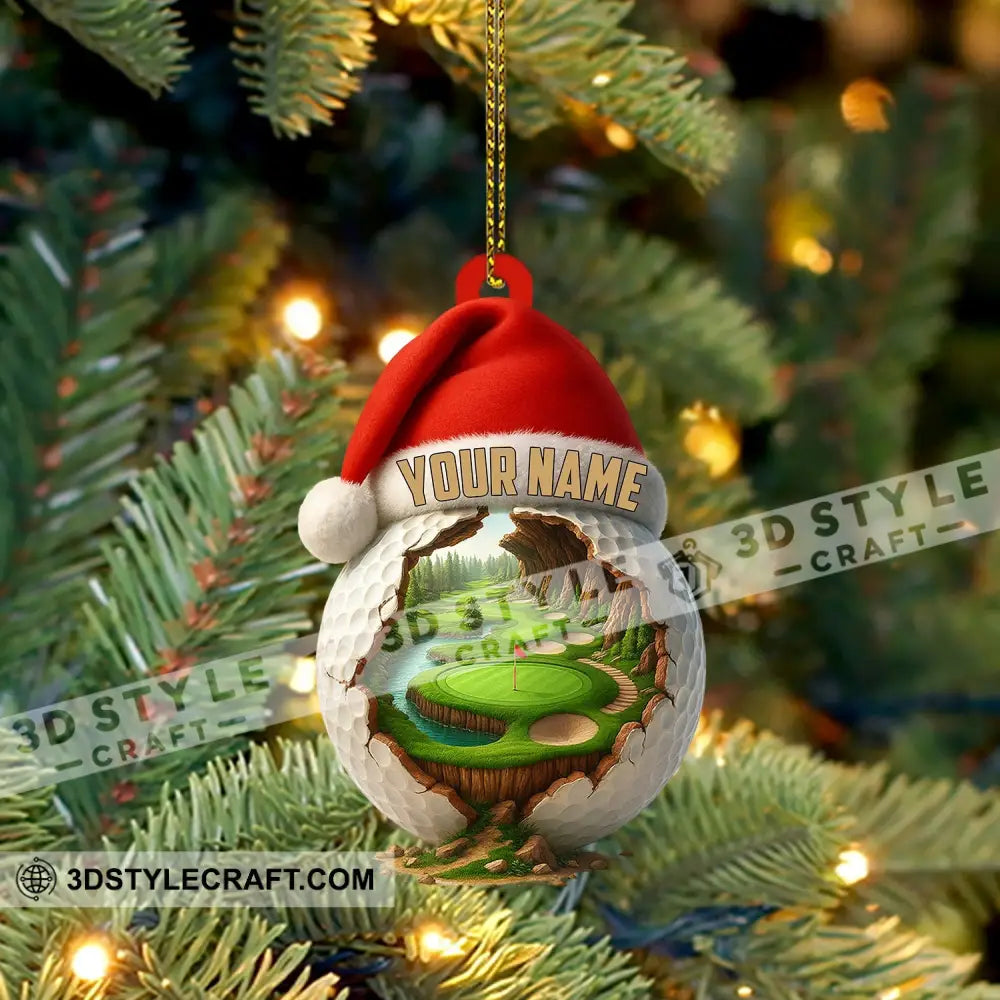Christmas Golf Lover Home Decor Christmas Ornament Personalized Ornament Ornament