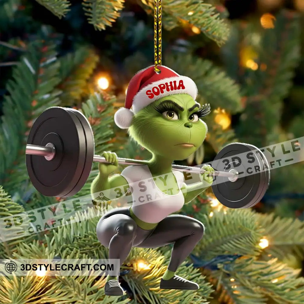 Christmas Gym Girl Home Decor Christmas Ornament Personalized Ornament Ornament