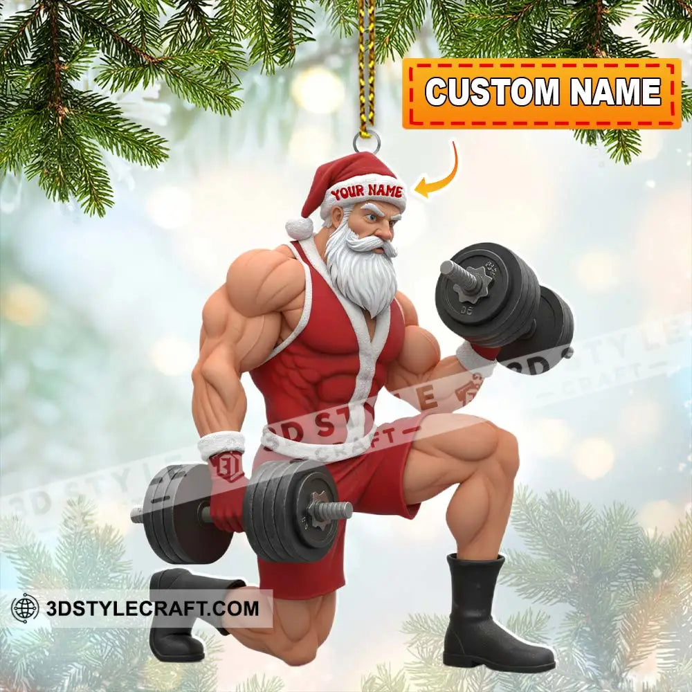 Christmas Gymer Santa Home Decor Christmas Ornament Personalized Ornament Ornament