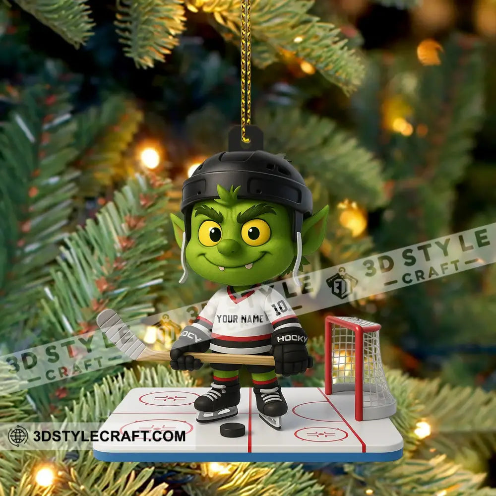 Christmas Hockey Home Decor Christmas Ornament Personalized Ornament Ornament