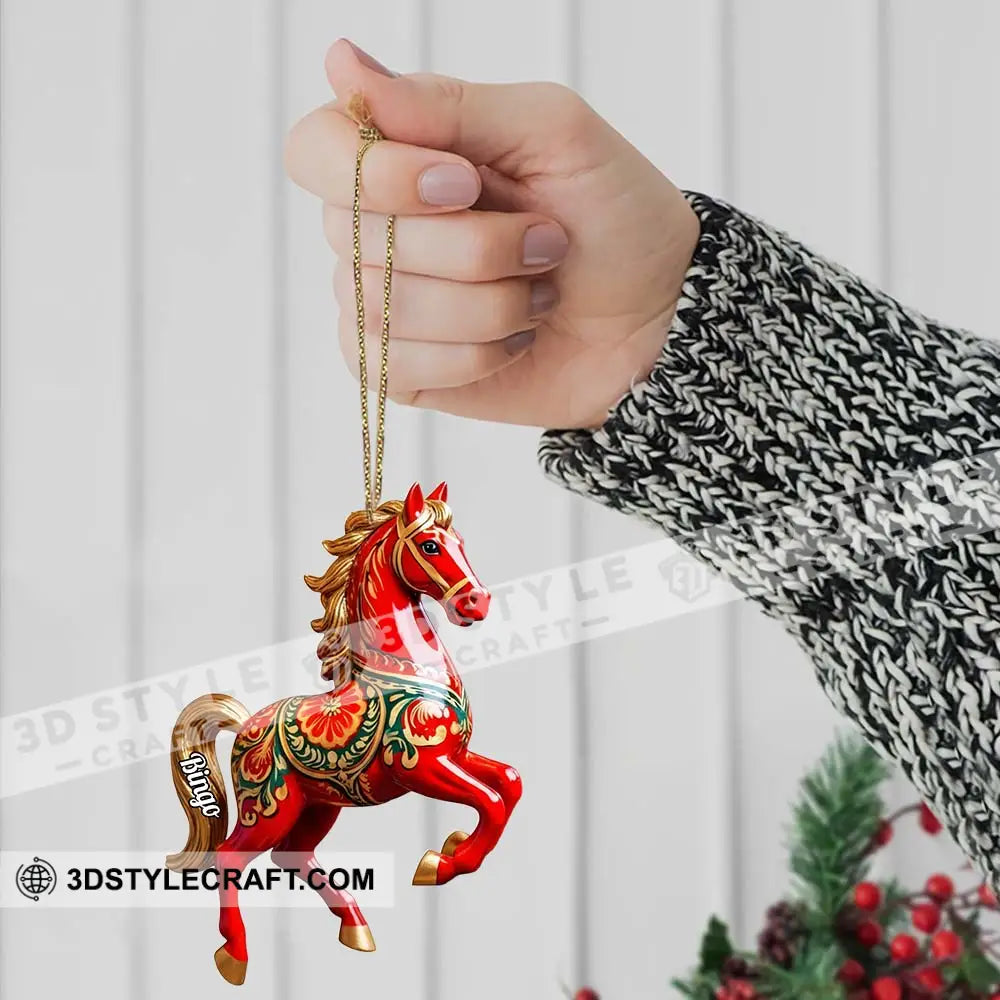 Christmas Horse Loving Home Decor Christmas Ornament Personalized Ornament Ornament