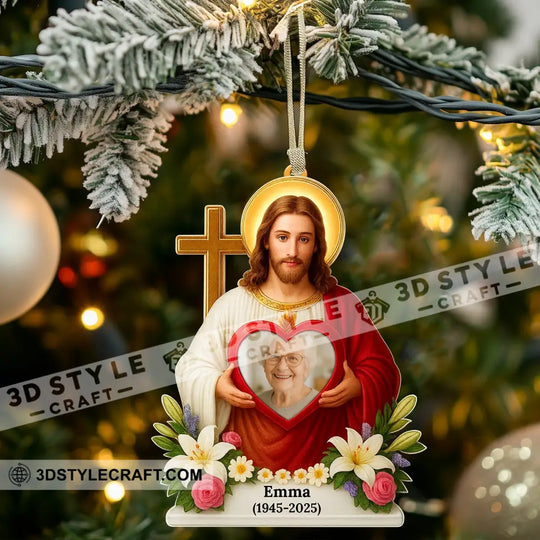 Christmas Jesus, Home Decor, Christmas Ornament, Personalized Ornament style option 3
