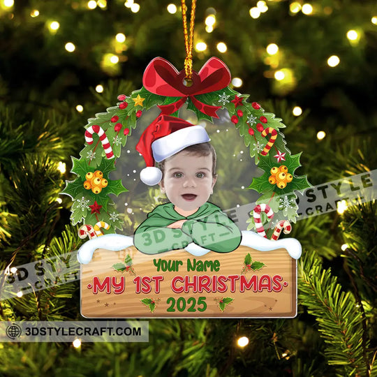 Christmas Kid Home Decor, Christmas Ornament, Personalized Ornament style option 2