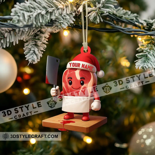 Christmas Meat, Home Decor, Christmas Ornament, Personalized Ornament style option 3