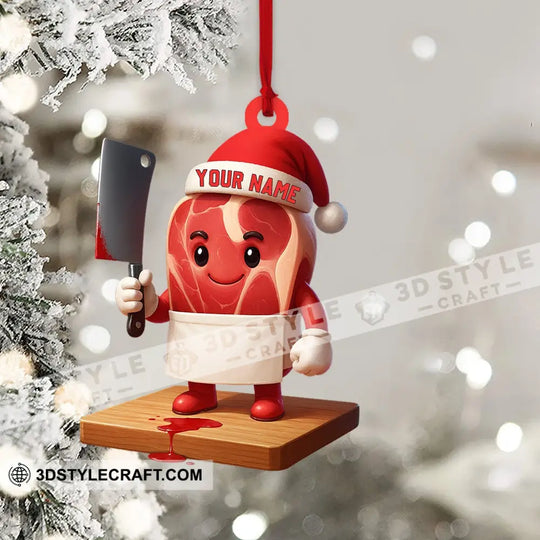 Christmas Meat, Home Decor, Christmas Ornament, Personalized Ornament style option 4