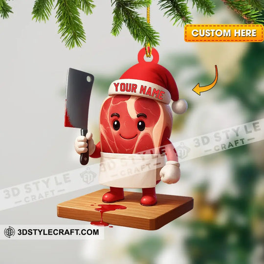 Christmas Meat, Home Decor, Christmas Ornament, Personalized Ornament style option 1