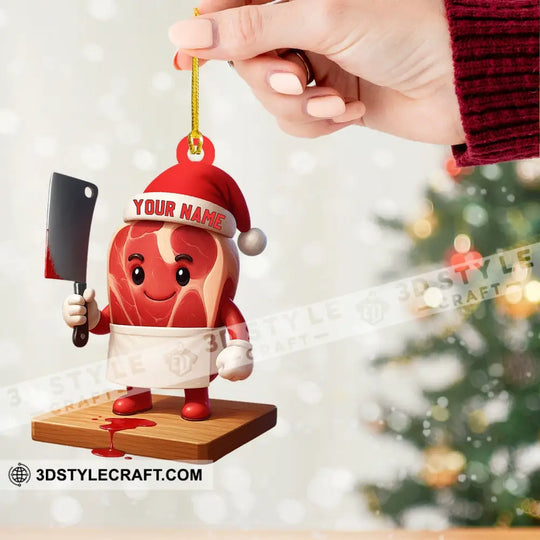 Christmas Meat, Home Decor, Christmas Ornament, Personalized Ornament style option 2