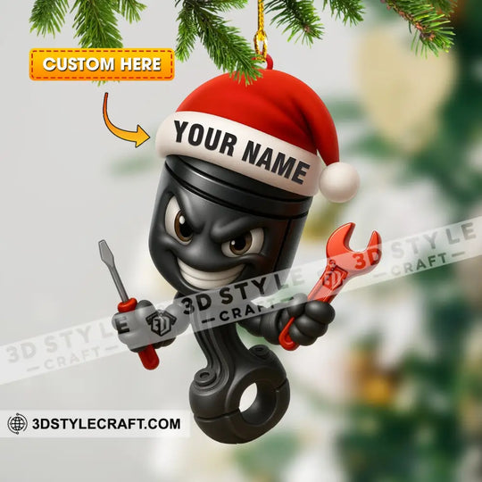 Christmas Mechanic Home Decor, Christmas Ornament, Personalized Ornament style option 1