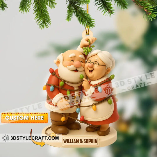 Christmas Old Couple, Home Decor, Christmas Ornament, Personalized Ornament style option 1