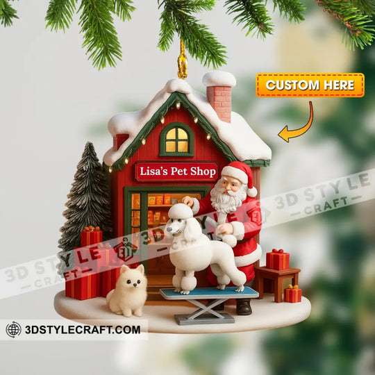 Christmas Pet Shop, Home Decor, Christmas Ornament, Personalized Ornament style option 1