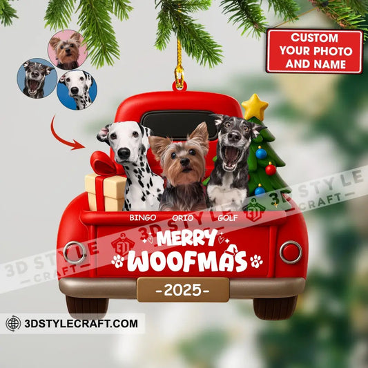 Christmas Pets On Car Home Decor Christmas Ornament Personalized Ornament 3.54’’ / 1 Ornament Ornament