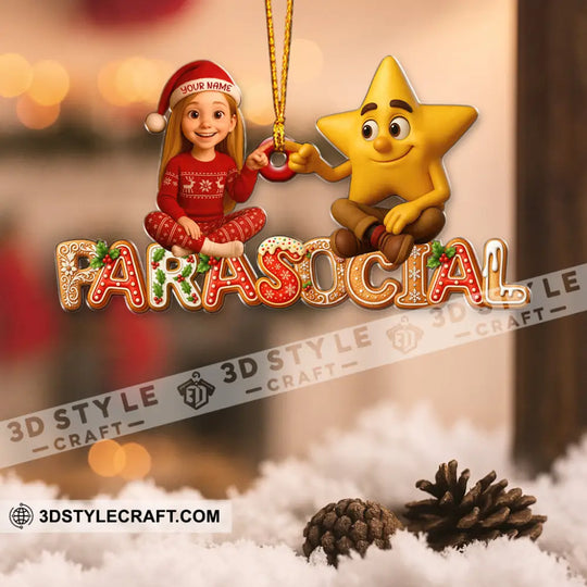 Christmas Photo And Name Home Decor, Christmas Ornament, Personalized Ornament style option 4