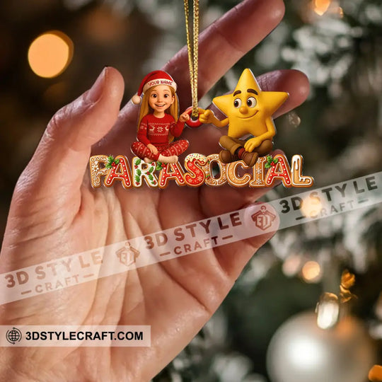 Christmas Photo And Name Home Decor, Christmas Ornament, Personalized Ornament style option 3