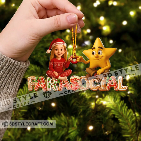 Christmas Photo And Name Home Decor, Christmas Ornament, Personalized Ornament style option 2