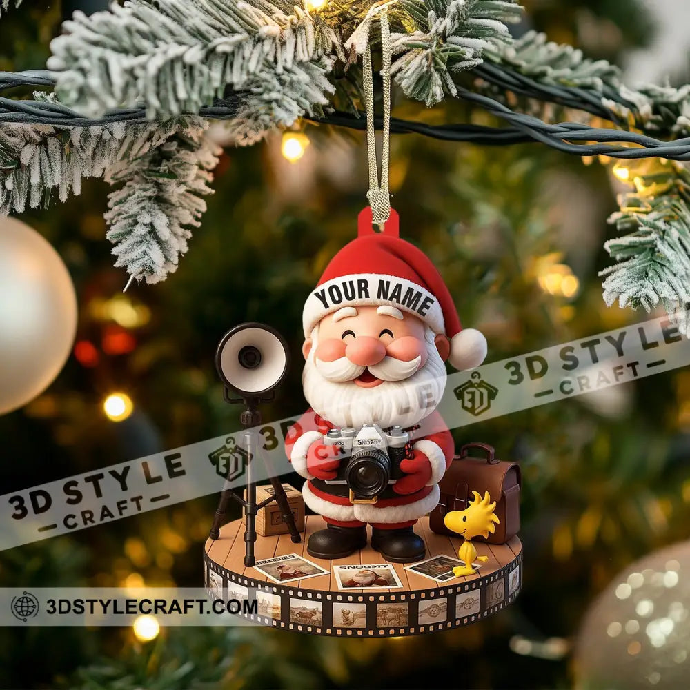 Christmas Photographer Santa Home Decor Christmas Ornament Personalized Ornament Ornament