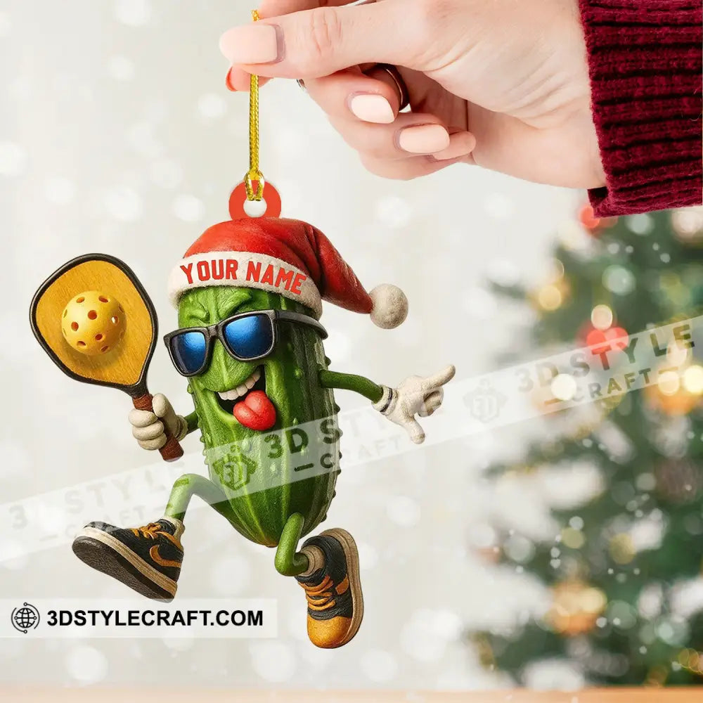 Christmas Pickleball Home Decor Christmas Ornament Personalized Ornament Ornament