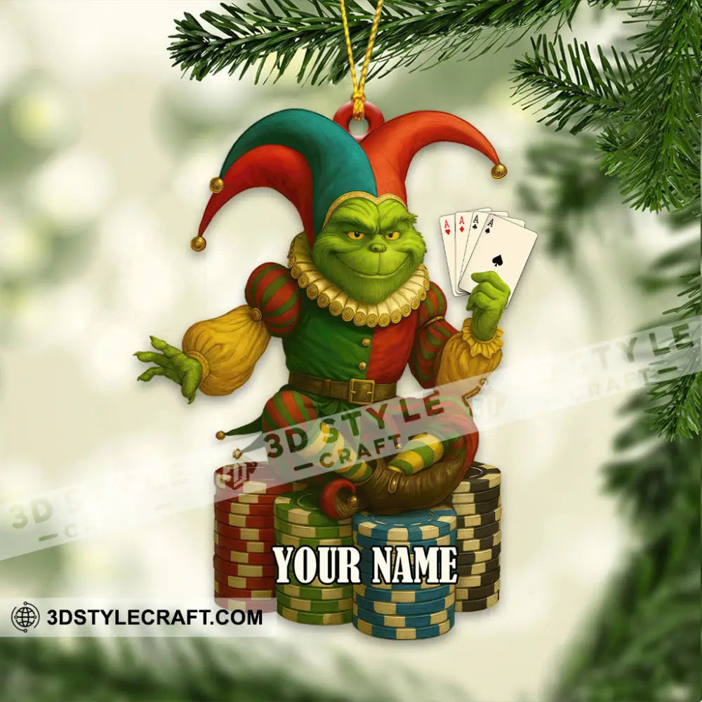 Christmas Poker Home Decor Christmas Ornament Personalized Ornament Ornament