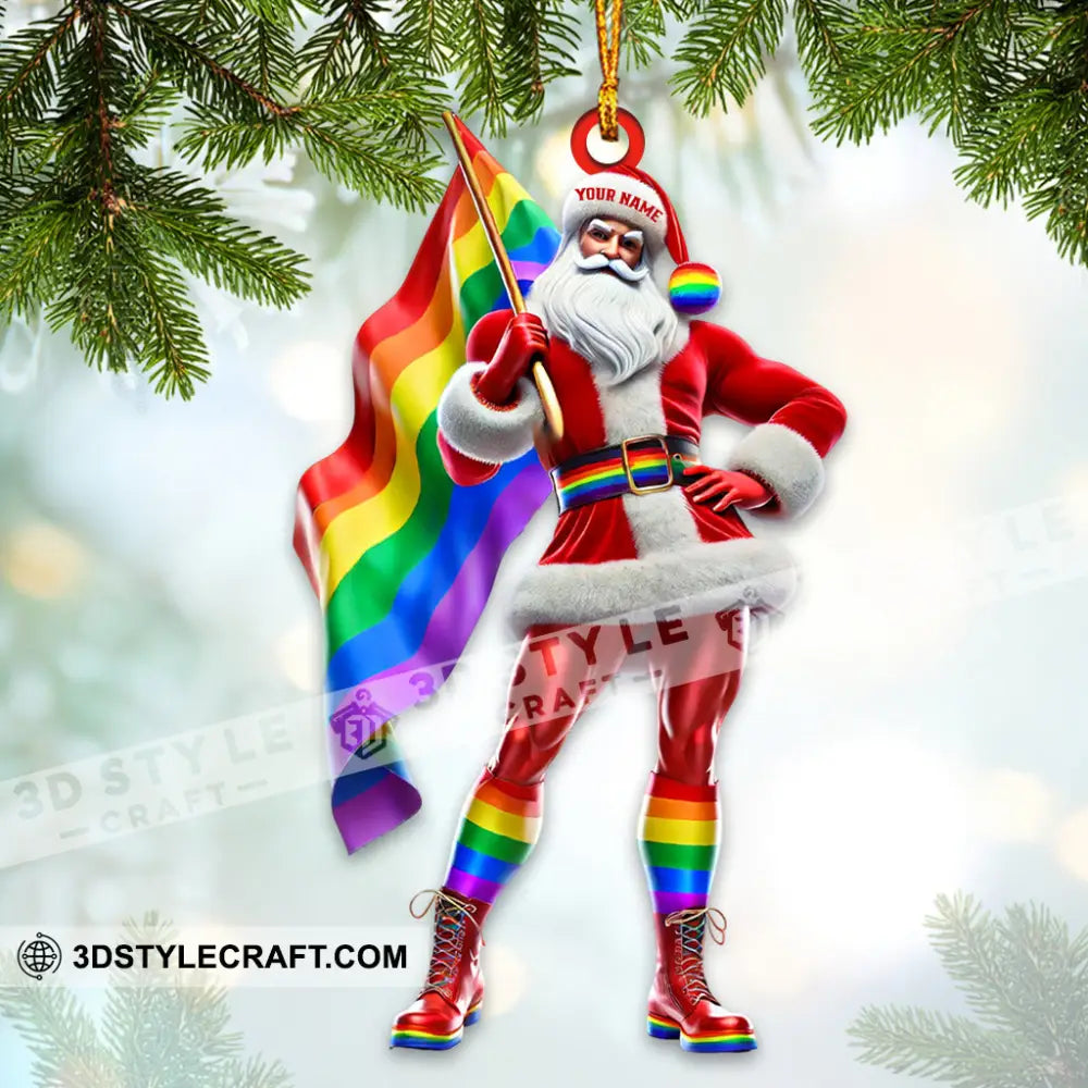 Christmas Pride Santa Home Decor Ornament Personalized