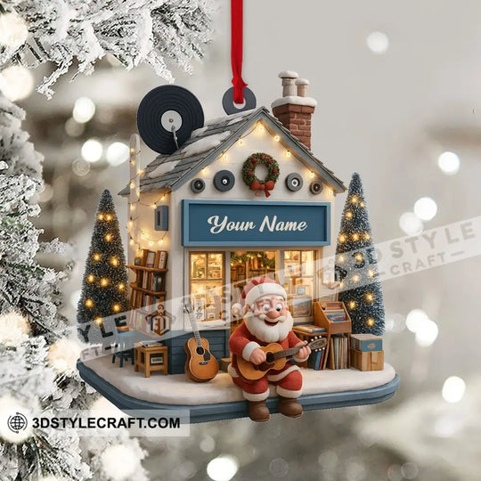 Christmas Santa Bookstore Home Decor, Christmas Ornament, Personalized Ornament style option 4