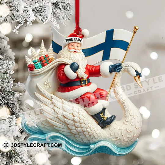 Christmas Santa Coming Home Decor, Christmas Ornament, Personalized Ornament style option 4