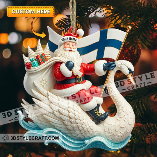 Christmas Santa Coming Home Decor, Christmas Ornament, Personalized Ornament style option 1