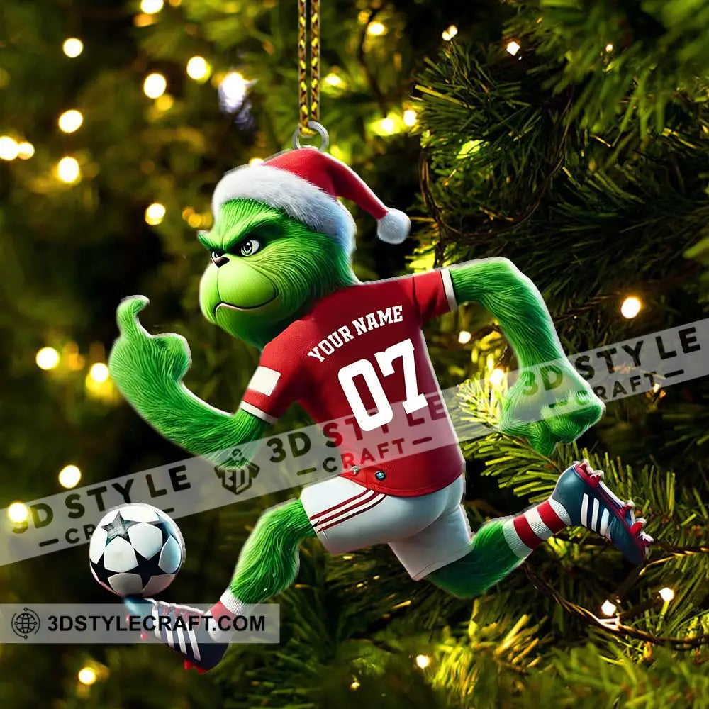 Christmas Soccer ELF Home Decor Christmas Ornament Personalized Ornament Ornament
