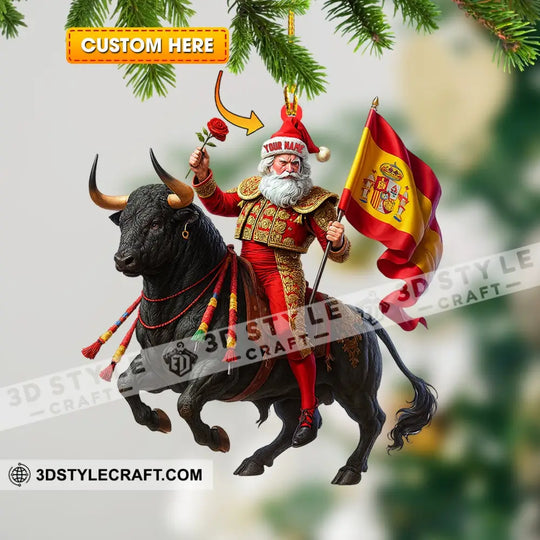 Christmas Spain, Home Decor, Christmas Ornament, Personalized Ornament style option 1