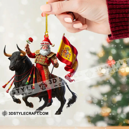 Christmas Spain, Home Decor, Christmas Ornament, Personalized Ornament style option 2