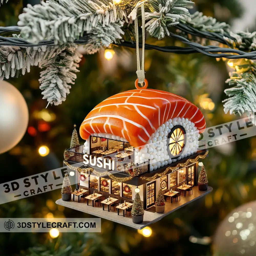 Christmas Sushi Home Decor Ornament Personalized 3.54’’ / 1