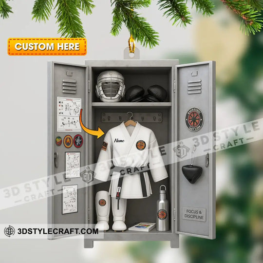 Christmas Taekwondo Corner, Home Decor, Christmas Ornament, Personalized Ornament style option 1