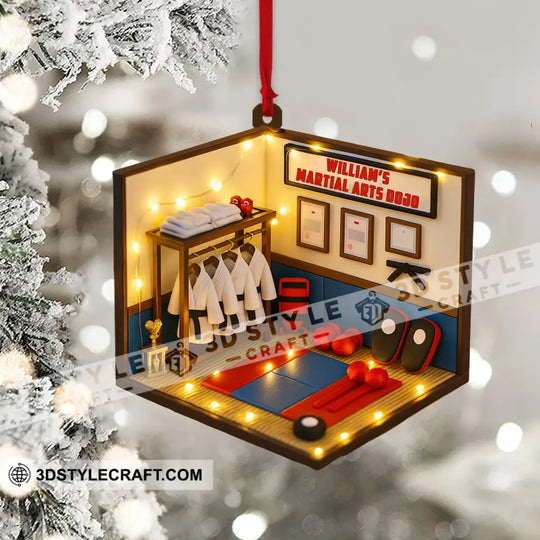 Christmas Taekwondo Corner, Home Decor, Christmas Ornament, Personalized Ornament style option 4