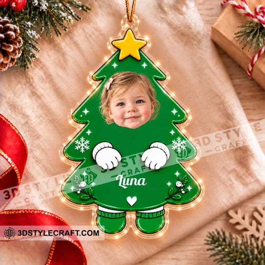 Christmas Tree Baby Home Decor, Christmas Ornament, Personalized Ornament style option 2