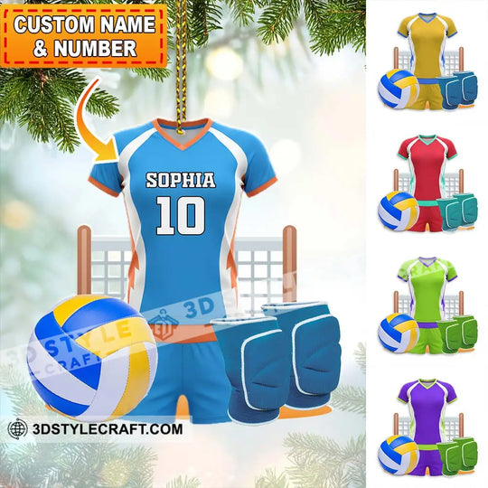 Christmas Volleyball Home Decor, Christmas Ornament, Personalized Ornament style option 1