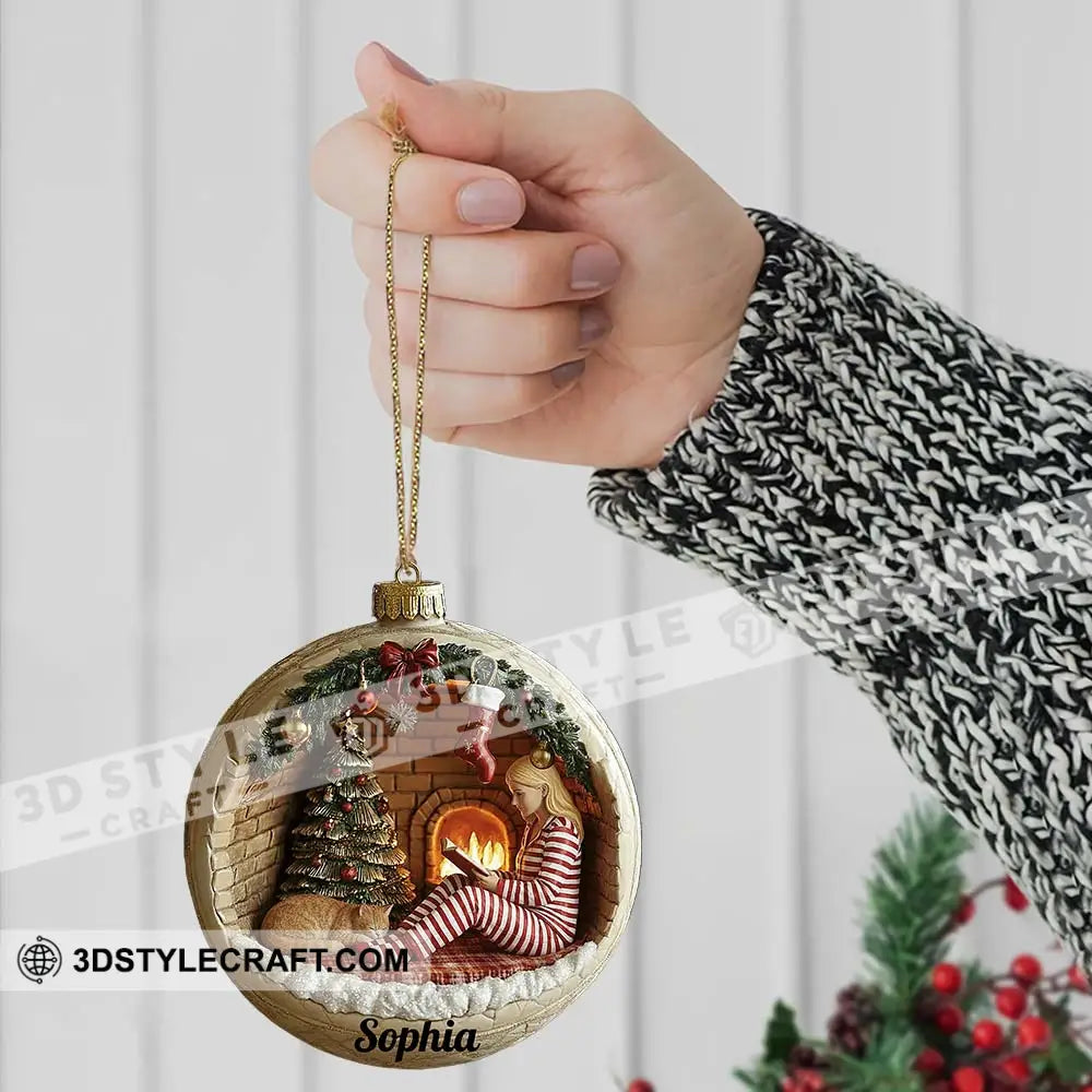 Christmas Woman Loves Books Home Decor Christmas Ornament Personalized Ornament Ornament