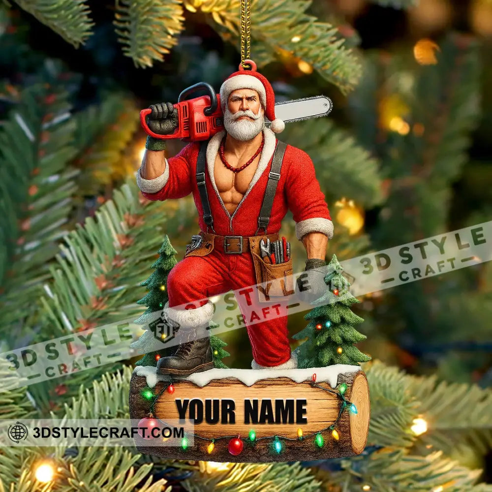 Christmas Woodworker Santa Home Decor Christmas Ornament Personalized Ornament Ornament