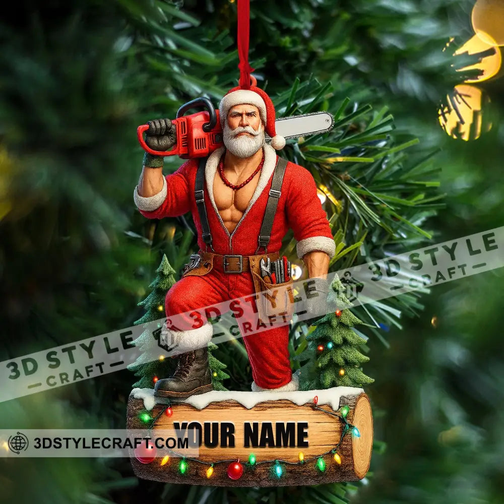 Christmas Woodworker Santa Home Decor Christmas Ornament Personalized Ornament Ornament